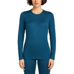 Icebreaker Women's Atlantis 260 Tech Long-Sleeve Crewe Base Layer Top Size XS